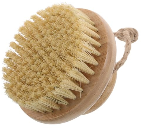 Healifty Cepillo Exfoliante Corporal de Bambú y Sisal para Ducha y Masaje Limpieza Profunda y Eliminación de Piel Muerta Uso Húmedo y Seco para Cuidado Suave Piel