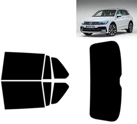 Passgenaue Tönungsfolie für Tiguan 5-Türen 2016-... Heck/Seitenscheiben (35% Mittelschwarz)