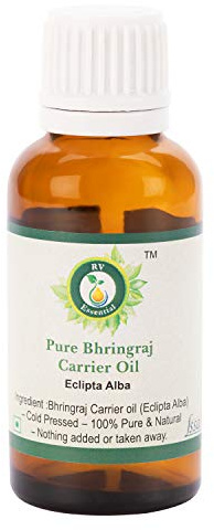 Bhringraj Oil | Eclipta Alba | 100% Pure Natural | Cold Pressed | Bhringraj Hair Oil | For Hair Growth | Rare Herbal Series | Bhringraj Oil | 15 ml | 0.507 oz By R V Essential