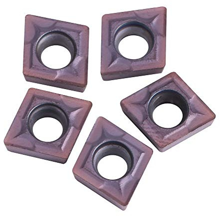 10 Pièces Inserts en Carbure, Lame D'inserts de Tournage en Carbure CNC Outil de Tournage de Tour avec Boîte CCMT060204 VP15TF pour Le Traitement de L'acier Ordinaire et de L'acier Inoxydable