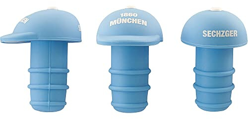 TSV 1860 München Flaschenstopper 2er-Set Silikon Blau Hut
