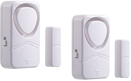 Mengshen Tür Fenster Alarm, 2er-Pack, magnetischer Eingangssensor, Einbruchalarm, Gong, Diebstahl, Einbrecher, 110 dB laut, für Zuhause, Garage, Kinder, Sicherheit, DIY-Schutz