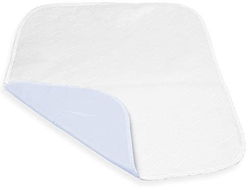 ComfortCare Washable Incontinence Pad – 100% Waterproof Bed/Chair Protector Sheet, Reusable Underpad for Adults & Elderly, Absorbent Mattress Protector, 60 x 60 cm – White