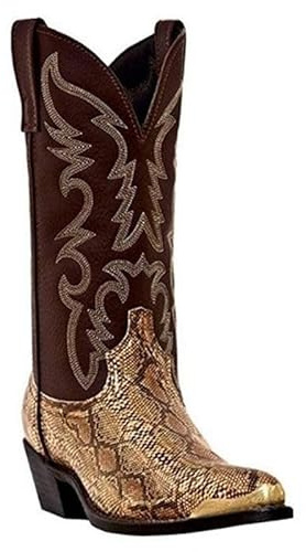 XBTEVUDAK Western Boots Lightweight Pointed Retro And Comfortable Cowboy Boots For Men Embroidered Traditional Country Boot