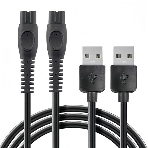 Qjin USB-Ladekabel für Philips Sonicare Cordless Power Flosser 3000, 2 Stück