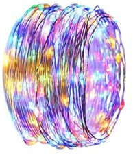 VoltShine RGBY - Ghirlanda luminosa a LED da 4 m, con filo di rame e batteria, ideale per decorazioni festive e ambienti accoglienti.