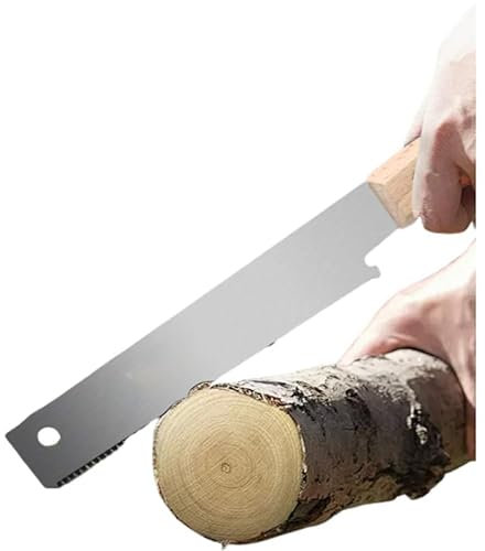 6 Japanese Flush Cut Saw, 3-Sided SK-5 Steel Blade for Precision Woodwork | Double-Sided Pull Saw (11/17 TPI) for Carpenters & DIY Woodworking