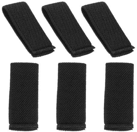TOYANDONA 6 Piezas de Presillas Elásticas para Cinturón Negro, Sujetadores de Correa para Mochila y Arnés, Retenedores de Cincha para Actividades al Aire Libre y Senderismo