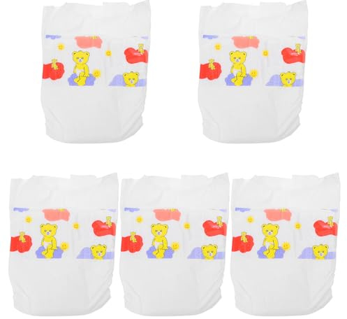 ifundom Pannolini per Bambole Realistiche 5 Pezzi in Carta Morbida 30 Cm Accessori per Bambole per Gioco di Ruolo