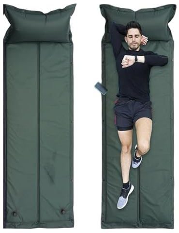 Colchonetas para acampar Colchoneta para dormir autoinflable impermeable con almohada Colchón para acampar liviano y plegable para tienda de campaña, mochilero, senderismo y viajes, colchoneta para d