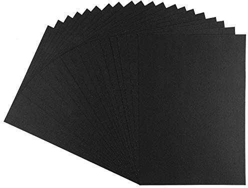 Ideen mit Herz Lot de 20 cartons en argile de qualité supérieure - Carton photo - Format A4 (noir - 220 g/m²)