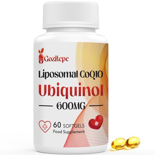 Liposomal CoQ10 Ubiquinol 600mg, 60 Mini Softgels, High Strength Active Coenzyme Q10, Enhanced Absorption, Premium Quality Formula, 60 Count (Pack of 1)