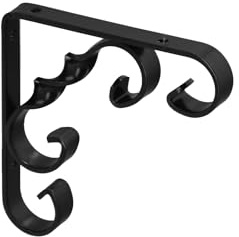 WOLFPACK LINEA PROFESIONAL Palomilla Ornamental Reforzada Color Negro 100x100 cm. Palomilla Estante, Soporte Estanteria Escuadra Leja