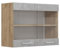 Vicco Küchenglashängeschrank R-Line, Glashängeschrank, Beton, 80 cm