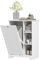 HOMCOM Badezimmer-Wäscheschrank mit herausnehmbarem Korb, platzsparender Badezimmerschrank, Wäscheschrank mit klappbarem Wäschesack und 3 Einlegeböden, 60x38x86 cm, Weiß