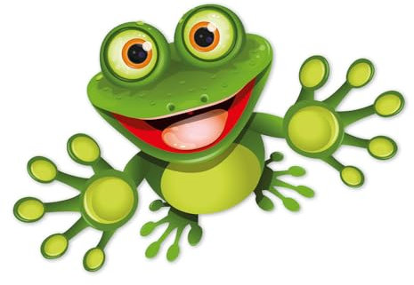 Sticker funny Frosch I 25 cm I für Koffer Badezimmer Duschwand Mülltonne Tür Wohnmobil als Auto-Aufkleber I lustig cool wetterfest I kfz333
