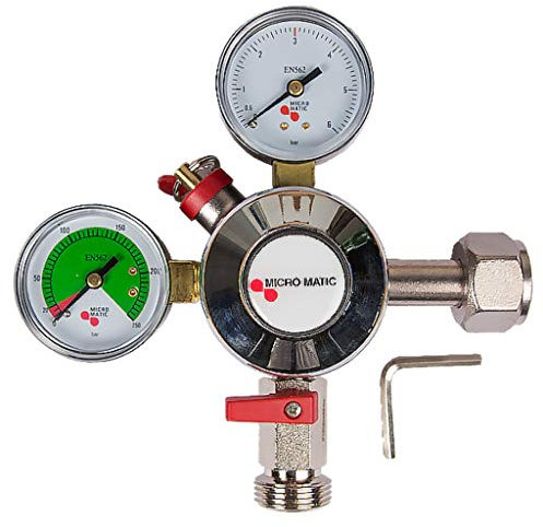 Micromatic Druckminderer für Co² 3bar mit Füllstandsanzeige Premium Plus