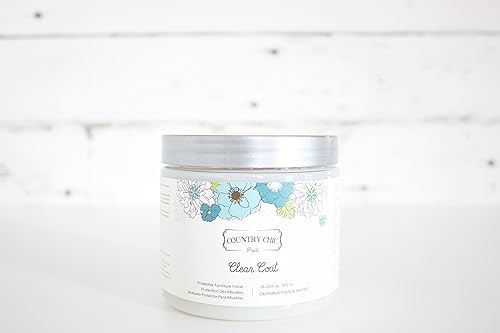 Clear Coat Pint (16oz) - Eco-Friendly Clear Satin Sheen Top Coat for Chalk Style Wood Furniture Paint, Non-Yellowing Waterproof Finish, Easy Application