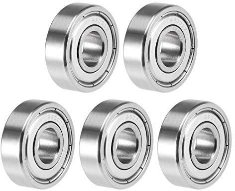 sourcing map 5Stk. S6000ZZ Kugellager Rillenkugellager Doppelt Geschirmt 440C Edelstahl Bearing Skateboard Bearings 10mm x 26mm x 8mm Rollenlager Skateboard Kugellager Kugellager Set