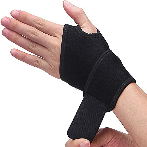 Waxden Handgelenkstütze für Sport und Alltag, Handgelenk-Kompressionsbandage zur Schmerzlinderung, Wrist Wrap für Damen und Herren, Einheitsgröße für linke oder rechte Hand, einzeln (Schwarz)