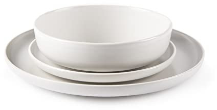 Excelsa Nordic - Juego de mesa de 12 piezas, cerámica, color blanco