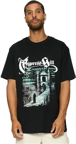 Mister Tee Cypress Hill Temples of Boom-Tee Oversize T-shirt för män, Svart, M