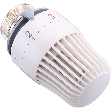 Wengart Thermostatischer Heizkörperkopf WG4007,M30x1,5,Heizsystem-Temperaturregelkopf,Geeignet für Büro-Haushalts-Heizkörperventil,Weiß