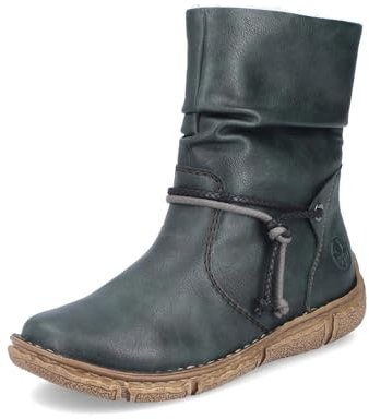 Rieker Damen Klassische Stiefeletten Z3774, Frauen Stiefeletten,gefüttert,Stiefel,Bootee,Booties,halbstiefel,Kurzstiefel,grün (54),39 EU / 6 UK