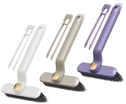 3 STK Fugenbürste Bad Fugenreiniger 360° Rotierende Hartborsten Fugenreinigungsbürste Bodenfliesen Reinigungsbürste für WC, Küche, Wand, Spülen