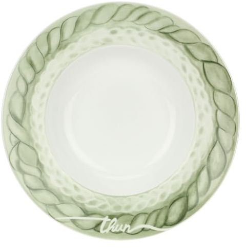 THUN, Set 2 Posti Tavola in Porcellana, Linea AbbracciAMI, Set da Collezione, Idea Regalo per Natale, Piatto piano Ø 29.3 cm, piatto fondo Ø 24.4 cm, piatto frutta Ø 19.35 cm