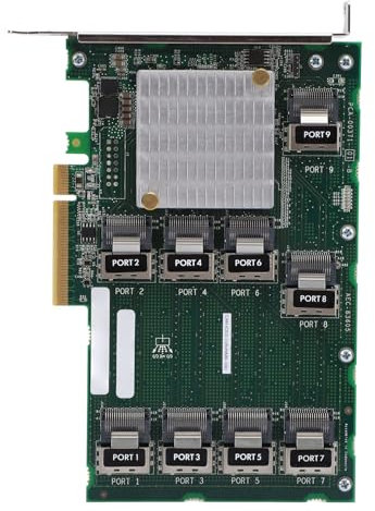 Vikye Scheda Controller Raid, Scheda Controller Raid PCI Express SAS Interna, Supporto 24 Dischi Rigidi di Espansione 9 Porte PCIE X 8 per Server DL380 388 G9 G10