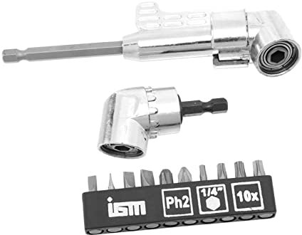 Uonlytech 1set Prolunghe Per Cacciavite Angolo Adattatori e Punte Strumento Pratico Per Riparazioni Spazi Ristetti e Difficili Da Raggiungere