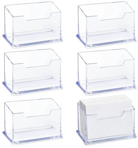 huoanpo 6PCS Business Card Holders, Acrylic Card Display Stand