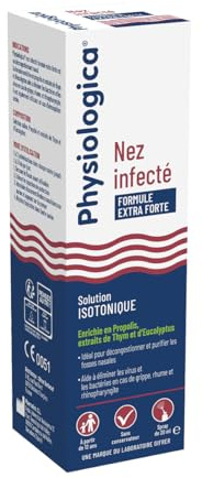 Gifrer | Physiologica Nez Infecté Extra Fort 20 ml | Décongestionne, Élimine Virus et Bactéries | Propolis Thym Eucalyptus | Confort Respiratoire Rapide | Dès 12 Ans
