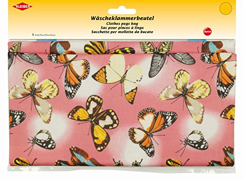 Kleiber Wäscheklammerbeutel Borsa per mollette da bucato, Tessuto, Rosa, 27.5 x 29 x 1 cm
