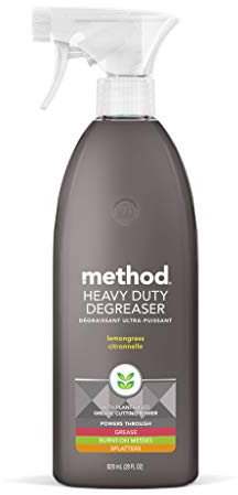 Method Heavy Duty Degreaser, Lemongrass Scent, Oven Cleaner & Stove Top Cleaner, 28 Oz Spray Bottle (Pack of 1),(Packaging may vary)