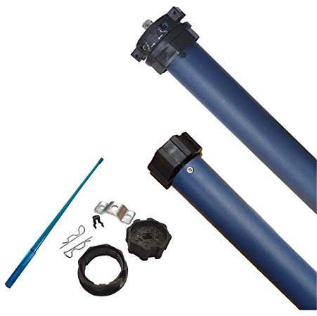 Heicko Roller Shutter Motor, 10 Nm, 23 kg Pulling Force, Limit Switch Operation, Blue, For 60 mm 8-Sided Roller Shutter Shafts