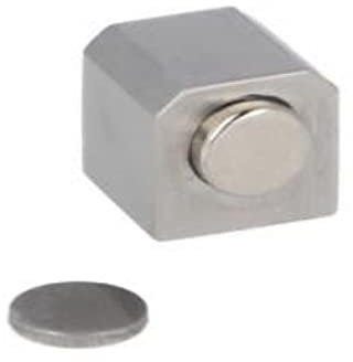 Gedotec Glastürmagnet zum kleben | 1 Stück Magnet Magnetschnäpper einzeln | rostfrei in Edelstahl gebürstet | inkl. Magnetplättchen Magnetleiste für Möbel Schranktür oder Glastür | Türschließer wand