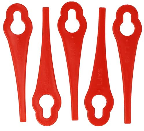 vhbw 5x Ersatz-Messer kompatibel mit Einhell GE-CT 18 Li Kit, BG-CT 18 Li, GE-CT 18 Li Rasenmäher - Ersatzklinge Rot, Polyamid