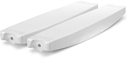 2er Set Ersatz Stufe für Aufstellbeckenleiter inkl. Schraubensatz Trittstufe weiß 43 mm Holm Hochbeckenleiter Pool Schwimmbecken