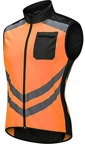 Jarade Cycling Vest Men Women High Visibility Vest Reflective with 2 Pockets Hi Vis Cycling Gilet Breathable Running Vest Lightweight Windproof MTB Bike Vest Sleeveless Jacket Summer