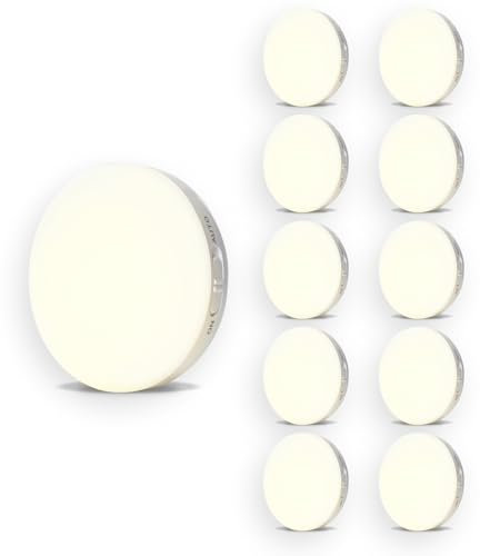 MIAOLIAN 10 Pack Motion Sensor Lights Indoor,LED Lamp Wireless Magnetic Stick on Wall Night Light,Rechargeable Battery Operated, Stair, Wardrobe,Closet,Hallway,Kitchen Under Cabinets Puck Light