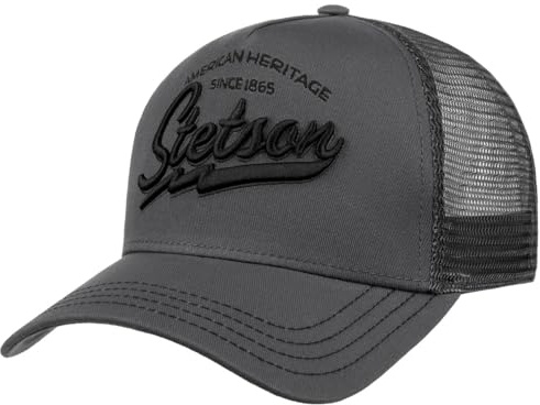 Stetson - Gorra de redecilla clásica con cierre de presión unisex para verano, gris, 6 3/4 / 7 1/4