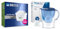 MAXTRA PRO Limescale Expert Water Filter Cartridge 12 Pack - Original BRITA Refill & Marella XL Water Filter Jug Blue (3.5L) incl. 1x MAXTRA PRO All-in-1 Cartridge - Large-Volume jug