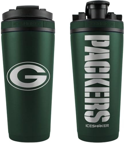 Green Bay Packers NFL Ice Shaker Mixerflasche, 770 ml, kalt für 30+ Stunden