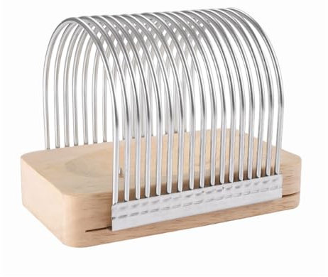 Piccola Affettatrice per Pane Manuale, 14 x 10.5 cm Guida Regolabile per Affettare il Pane, Taglierina per Formaggio Antiscivolo per Panini Burro eTorte