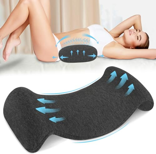 Azyvum Lendenwirbelkissen Orthopädisches aus Memory Foam, Rückenstützkissen zur Schmerzlinderung, Lendenkissen zum Schlafen,Ergonomisches Rückenkissen & Lendenwirbelstütze für Bett, Stuhl, Auto