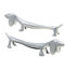 6 Stücke Essstäbchen Halter, Gabel Und Löffel Halter, 3,55x0,99Zoll Messerbank Dackel, Besteckhalter Für Tisch, Hund Form Besteckhalter Dinner Spoon Ständer Stäbchenbänke Messerbänkchen Besteckablagen