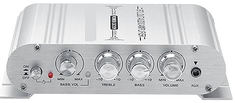 Digital Bilförstärkare Stereo Basförstärkare Ljudstöd Anslutning Av 2 Högtalare Och En Subwoofer(Amplifier and power)