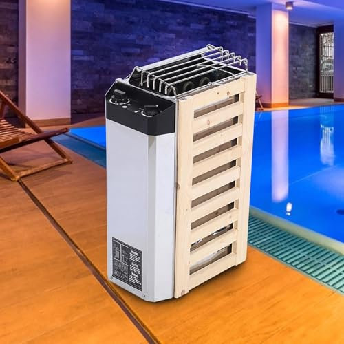 ZASCHMOY Chauffage de Poêle à Sauna en Acier Inoxydable 3KW avec Commande Interne pour Le Chauffage de la Pièce du Sauna - équipement de Compact et Efficace 220 V